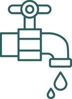 Faucet Line Gradient Icon vector