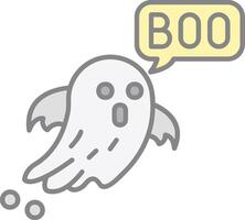 Boo Line Filled Light Icon vector