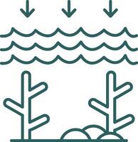 Ocean Acidity Line Gradient Icon vector