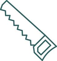 Handsaw Line Gradient Icon vector