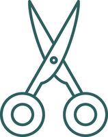 Scissors Line Gradient Icon vector