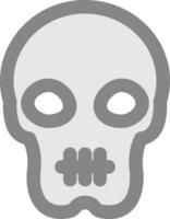 Skull Line Filled Light Icon vector