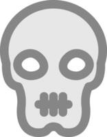 Skull Line Filled Light Icon vector