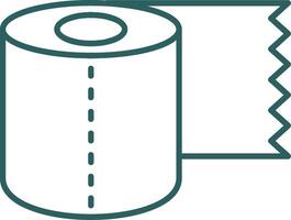 Toilet Paper Line Gradient Icon vector