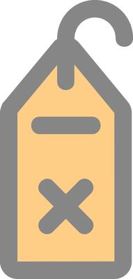 Delete tag Line Filled Light Icon