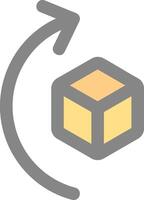 Rotate right Line Filled Light Icon vector