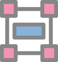 Rectangle frame Line Filled Light Icon vector