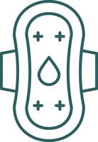 Sanitary Towel Line Gradient Icon vector