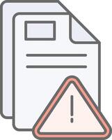 Alert Line Filled Light Icon vector