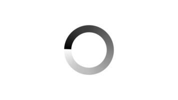 Loading circle icon on black background animation with luma matte. video