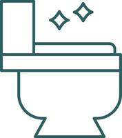 Toilet Line Gradient Icon vector