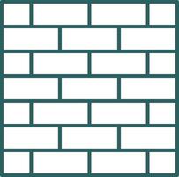 Brickwall Line Gradient Icon vector