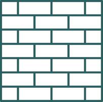 Brickwall Line Gradient Icon vector