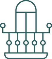 Balcony Line Gradient Icon vector