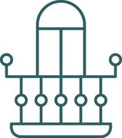 Balcony Line Gradient Icon vector