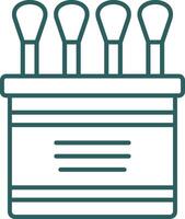 Cotton Swab Line Gradient Icon vector