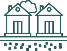 Residential Area Line Gradient Icon vector
