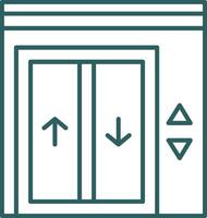 Elevator Line Gradient Icon vector