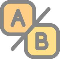 Compare ab Line Filled Light Icon vector