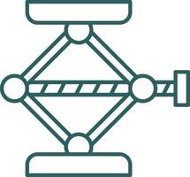 Screw Jack Line Gradient Icon vector