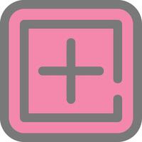 Add square Line Filled Light Icon vector