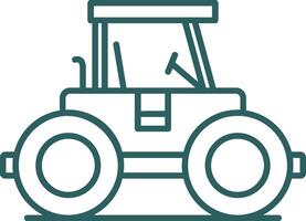 Road Roller Line Gradient Icon vector