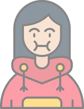 enfermedad línea lleno ligero icono vector