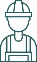 Builder Line Gradient Icon vector