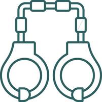 Handcuffs Line Gradient Icon vector