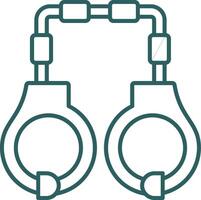 Handcuffs Line Gradient Icon vector