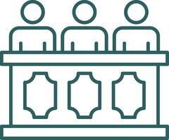 Panel of judges Line Gradient Icon vector