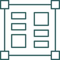 Layout Tools Line Gradient Icon vector
