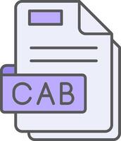 Cab Line Filled Light Icon vector