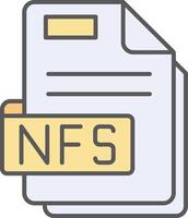 Nfs Line Filled Light Icon vector