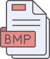 Bmp Line Filled Light Icon vector