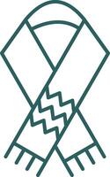 Scarf Line Gradient Icon vector