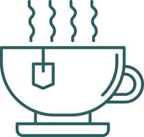 Hot Tea Line Gradient Icon vector