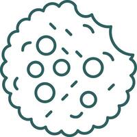 Cookie Line Gradient Icon vector