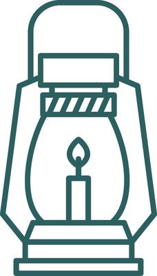 Gas Lamp Line Gradient Icon