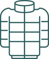 Puffer Coat Line Gradient Icon vector