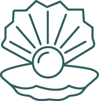 Shell Line Gradient Icon vector