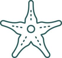 StarFish Line Gradient Icon vector