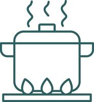 Boiling Line Gradient Icon vector