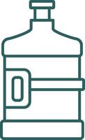 Water Flask Line Gradient Icon vector