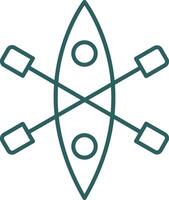 Kayak Line Gradient Icon vector