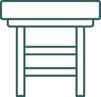 Stool Line Gradient Icon vector