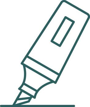 Highlighter Line Gradient Icon vector