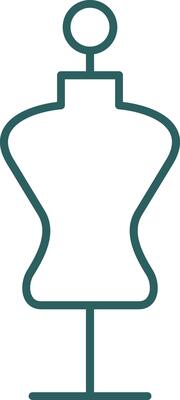 Mannequin Line Gradient Icon