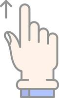 Swipe Up Line Filled Light Icon vector