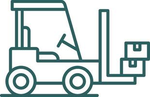 ForkLifter Line Gradient Icon vector